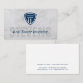 Carte De Visite Marbre | Icône Pilier | Investir (Devant / Derrière)