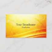 Carte De Visite Marbré jaune orange courbé logo QR Code (Devant)