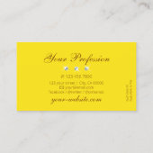 Carte De Visite Marbre Jaune Orange Diamants Étincelants Moderne (Dos)