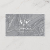 Carte De Visite Marbre Liquide Agate Style Salon Accueil Intérieur (Dos)