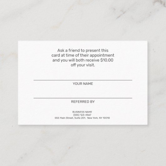 Carte De Visite Marbre liquide Bleu pourpre Or client de référence (Dos)