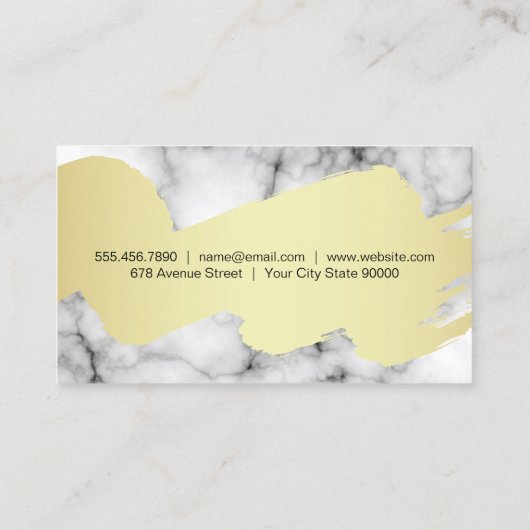 Carte De Visite Marbre Lux Brossé Or (Dos)