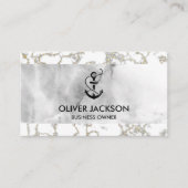 Carte De Visite Marbre Lux | Icône Ancre (Devant)