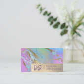 Carte De Visite Marbre millénaire | Marque Rainbow Pastel Ombre (Debout devant)