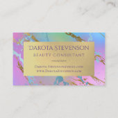 Carte De Visite Marbre millénaire | Marque Rainbow Pastel Ombre (Dos)
