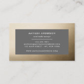 Carte De Visite Marbre minimal moderne et géométrique or (Dos)
