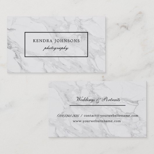 Carte De Visite Marbre moderne (Devant / Derrière)