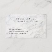 Carte De Visite Marbre moderne de beauté de prolongements de cil (Dos)
