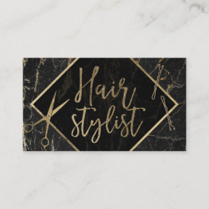 Carte De Visite Marbre moderne de manuscrit moderne d'or de