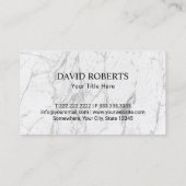 Carte De Visite Marbre moderne Entreprise Logo personnalisé #2 (Dos)