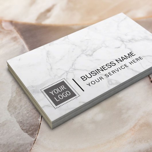 Carte De Visite Marbre moderne Entreprise Logo personnalisé Élégan