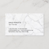 Carte De Visite Marbre moderne Entreprise Logo personnalisé Élégan (Dos)