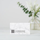 Carte De Visite Marbre moderne Entreprise Logo personnalisé Élégan (Debout devant)