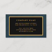 Carte De Visite Marbre moderne or vert luxe (Dos)