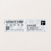 Carte De Visite Marbre moderne, Technicien Nail, Loyauté du Salon  (Intérieur déplié)