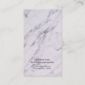 Carte De Visite Marbre moderne tendance Elegant Chic Glam (Dos)