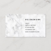 Carte De Visite Marbre Monogramme Mode élégant (Dos)