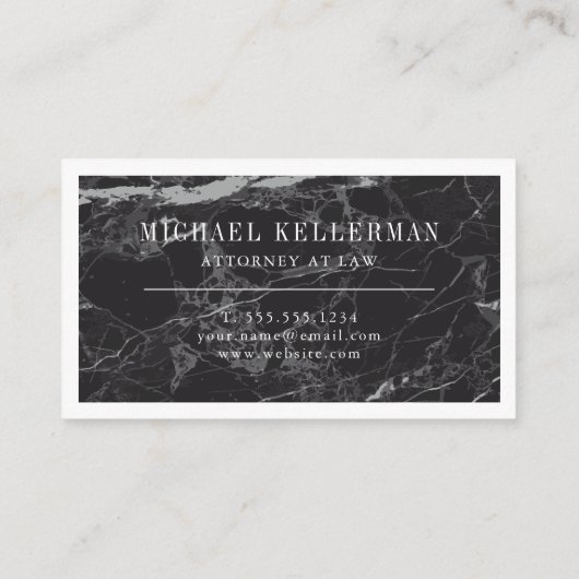 Carte De Visite Marbre noir (Dos)