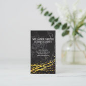 Carte De Visite Marbre noir | Artistic Gold Spatter (Debout devant)