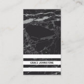 Carte De Visite Marbre noir | Barres triées (Devant)