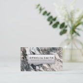 Carte De Visite Marbre noir blanc (Debout devant)