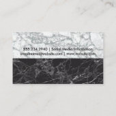Carte De Visite Marbre noir | Blanc marbre (Dos)
