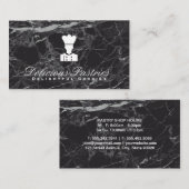Carte De Visite Marbre noir | Chef cuisinier (Devant / Derrière)