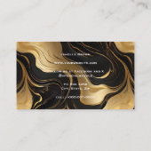 Carte De Visite Marbre noir de luxe et huile d'or (Dos)