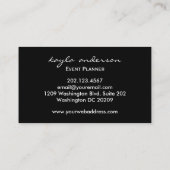 Carte De Visite Marbre noir élégant Abstrait professionnel (Dos)