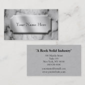 Carte De Visite Marbre noir et blanc (Devant / Derrière)