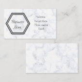 Carte De Visite marbre noir et blanc (Devant / Derrière)