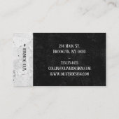 Carte De Visite Marbre noir et blanc moderne (Dos)