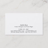 Carte De Visite Marbre noir et blanc or Abstrait (Dos)