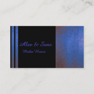 Carte de visite Marbre Noir et Bleu Marine