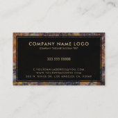 Carte De Visite Marbre noir et Brown Faux (Dos)