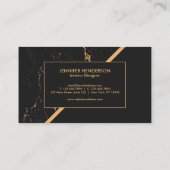 Carte De Visite Marbre noir et doré (Dos)