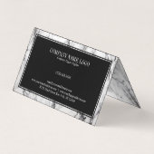 Carte De Visite Marbre noir et gris design tendance (Dos)