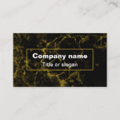 Carte De Visite Marbre noir et or (Devant)