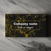 Carte De Visite Marbre noir et or
