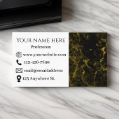 Carte De Visite Marbre noir et or