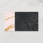 Carte De Visite Marbre noir et or (Dos)
