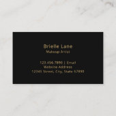 Carte De Visite Marbre noir et or de luxe (Dos)