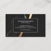 Carte De Visite Marbre noir Golden Fera (Dos)