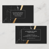 Carte De Visite Marbre noir Golden Fera (Devant / Derrière)