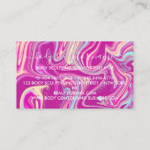 Carte De Visite Marbre noir Hologramme contour esthétique (Dos)