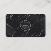 Carte De Visite Marbre Noir Luxueux 3 Code QR Multi Social (Dos)