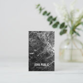 Carte De Visite Marbre noir Modèle simple moderne professionnel (Debout devant)