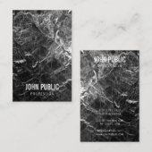 Carte De Visite Marbre noir Modèle simple moderne professionnel (Devant / Derrière)