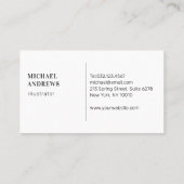 Carte De Visite Marbre noir moderne (Dos)