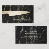 Carte De Visite Marbre noir moderne de approvisionnement de (Devant / Derrière)